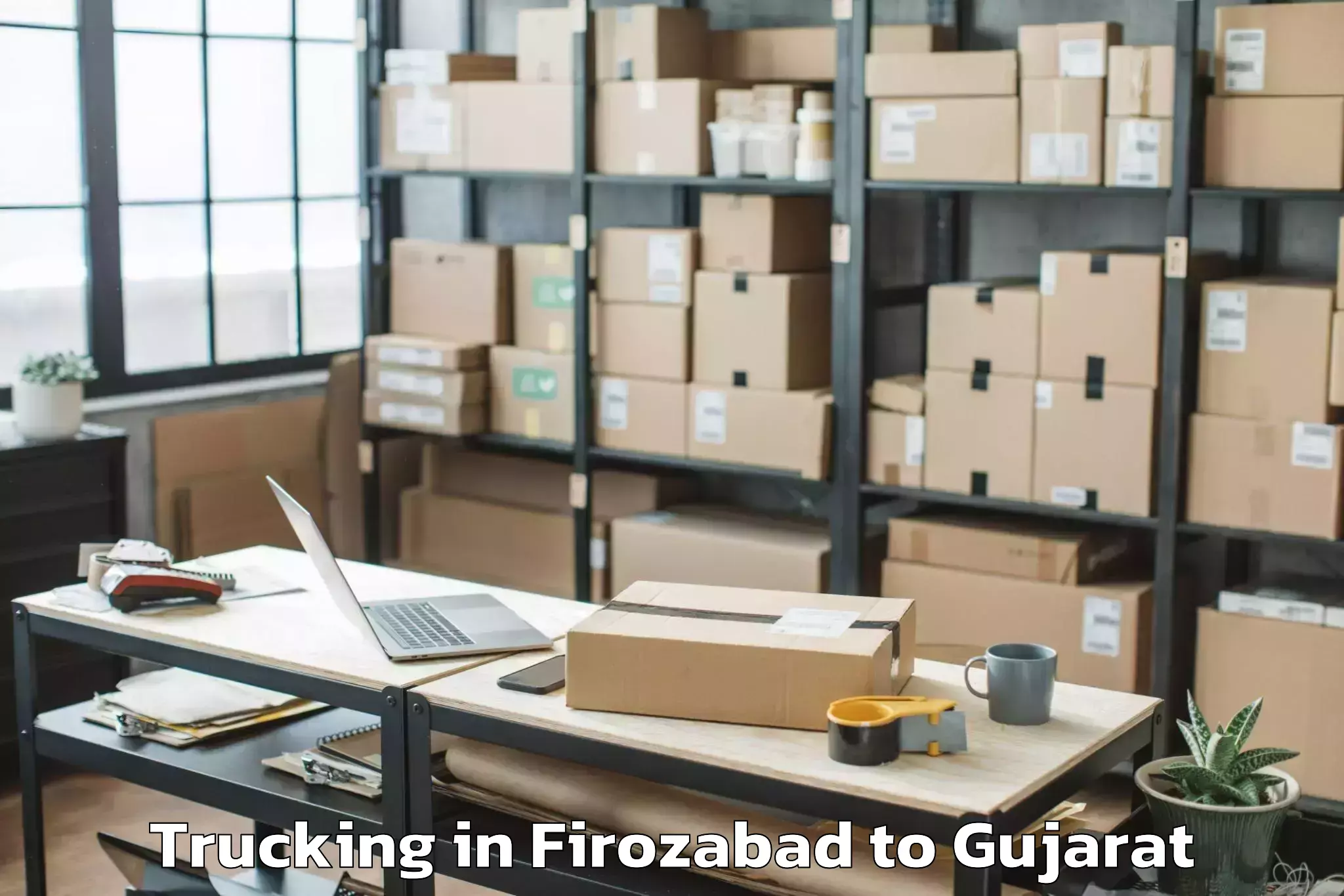 Efficient Firozabad to Kaprada Trucking